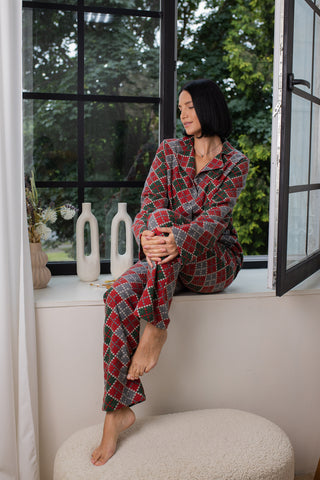 DreamCat Warm Flannel Women's Pajamas - Warm Patterns