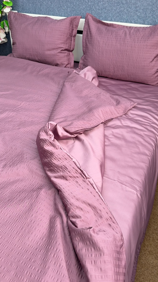 Textured and Smooth Cotton Sateen Bedding Collection — Rose Elegance