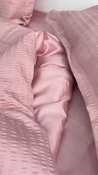 Textured and Smooth Cotton Sateen Bedding Collection — Pink Tenderness