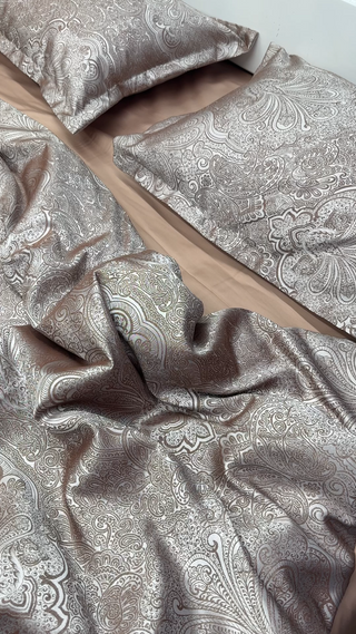 Jacquard-Cotton Sateen Bedding Collection Eastern Night