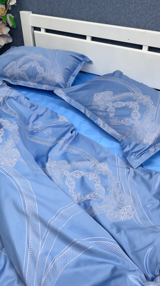 Jacquard-Cotton Sateen Bedding Collection Ocean of Dreams