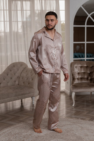 DreamCat Men's Jacquard Pajamas Set — Pearl of Comfort