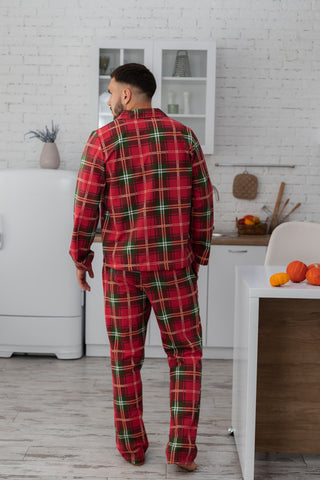 DreamCat™ Warm Flannel Men's Pajamas – Winter Classic